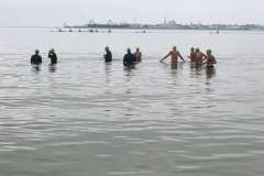 Cold water swimming at Port Melbourne